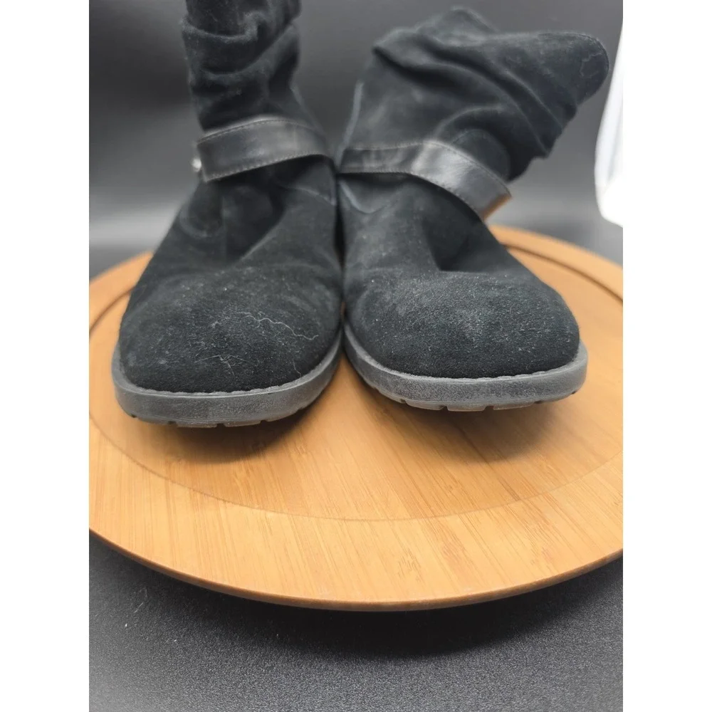 White Mountain Nashville Boots Booties Black Leather‎ Suede Size 10M